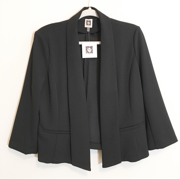 Anne Klein Jackets & Blazers - Anne Klein Black open shawl blazer Large